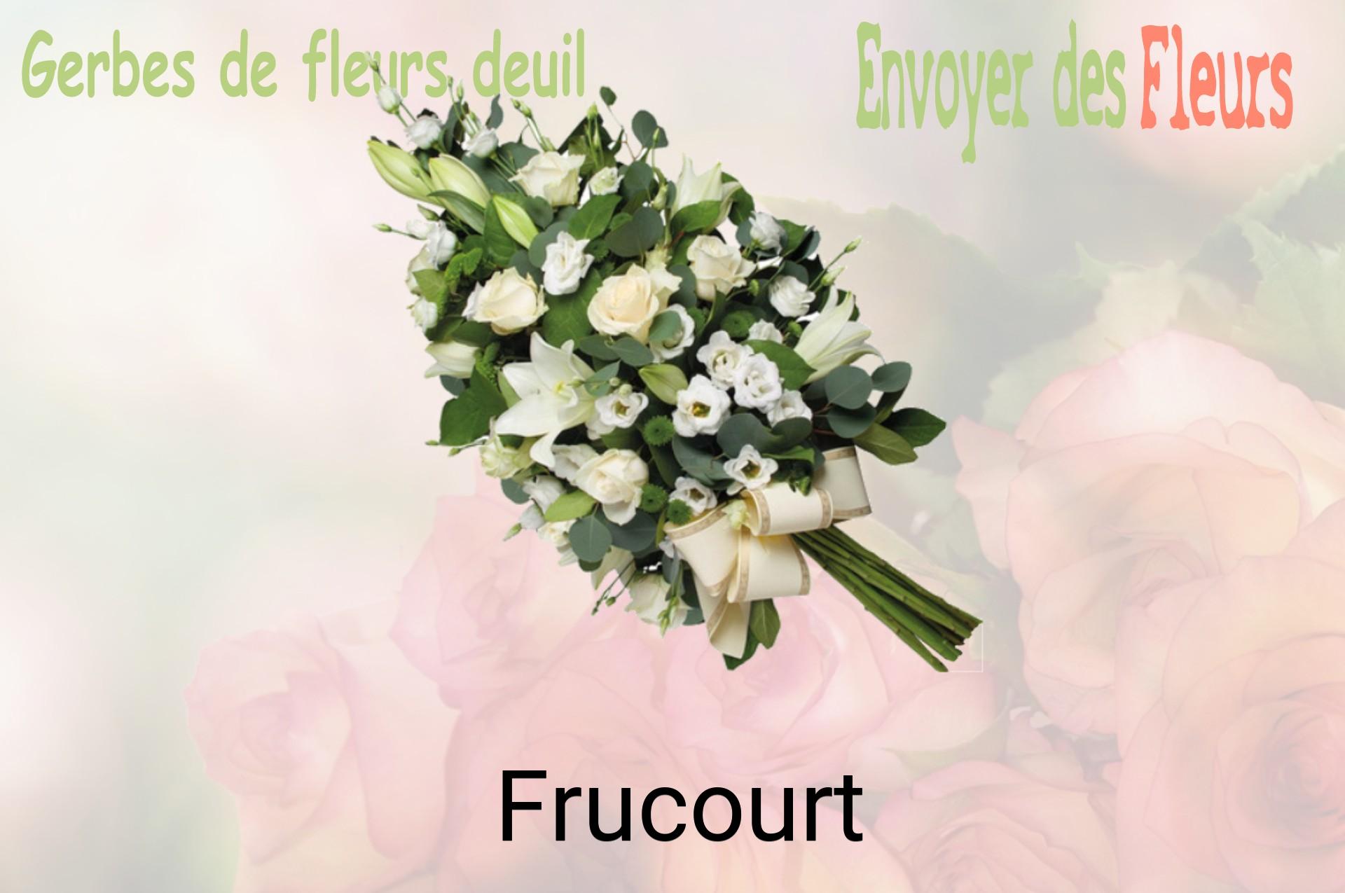 Gerbe de fleurs de deuil livrée à Frucourt